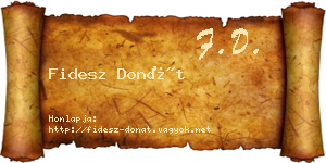 Fidesz Donát névjegykártya